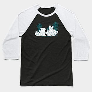 The Air Is Cleaner Here - Calm Rabbits White Version Baseball T-Shirt